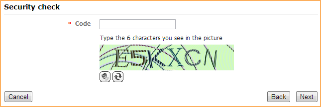 Captcha example